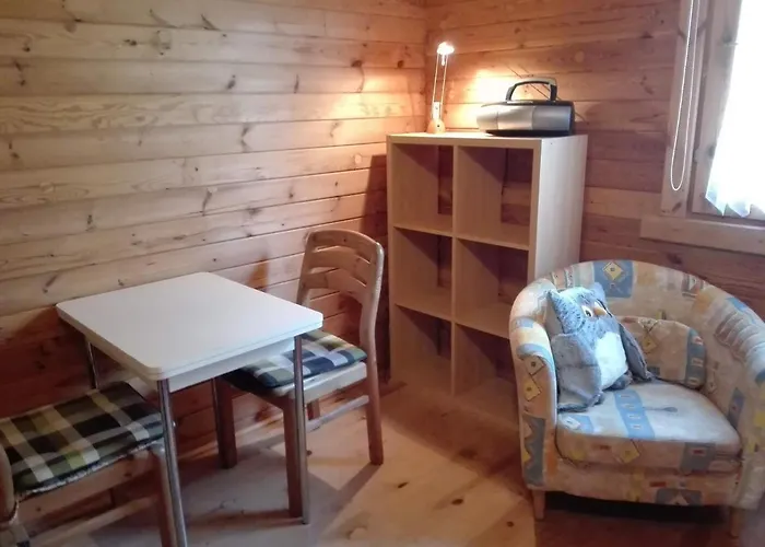 Hof Kranichweide, Holzblockhaus Ferienhaus Saal